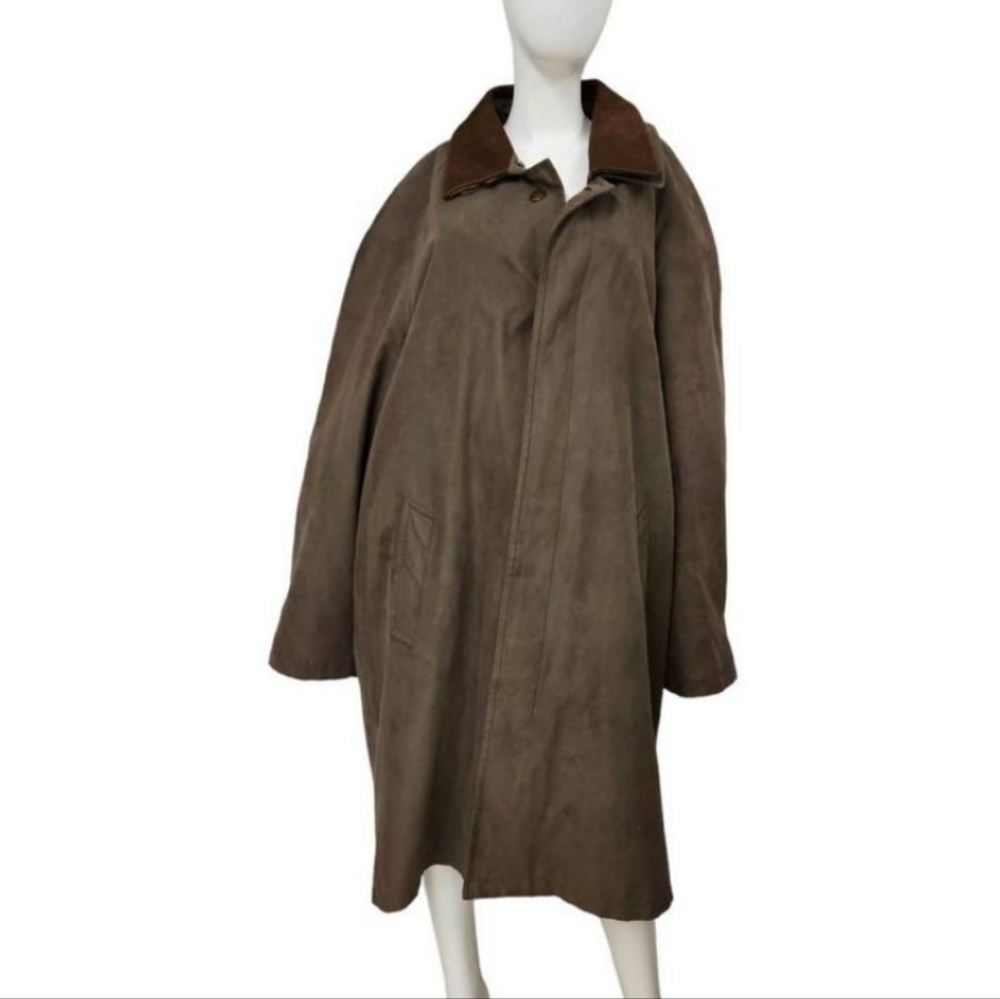 RFT By Rainforest Micro Suede Heavyweight Trench Coat 48 Long